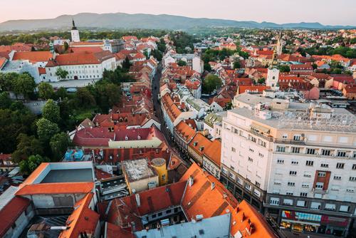 Aerial view of Zagreb, Croatia