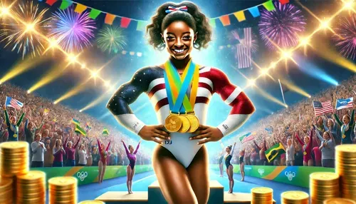 Ilustración de Simone Biles