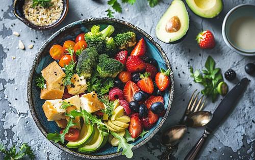 Bowl of fruits and veggies