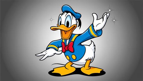 Pato Donald feliz