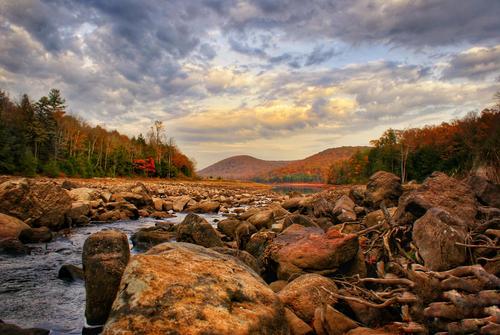 Paisagem rochosa em Ohio