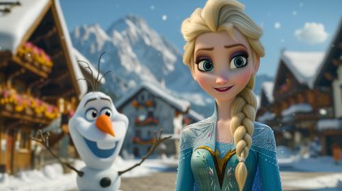 Elsa and Olaf