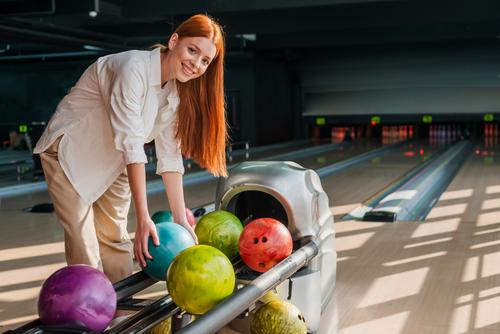 Woman at the Bowling Alley