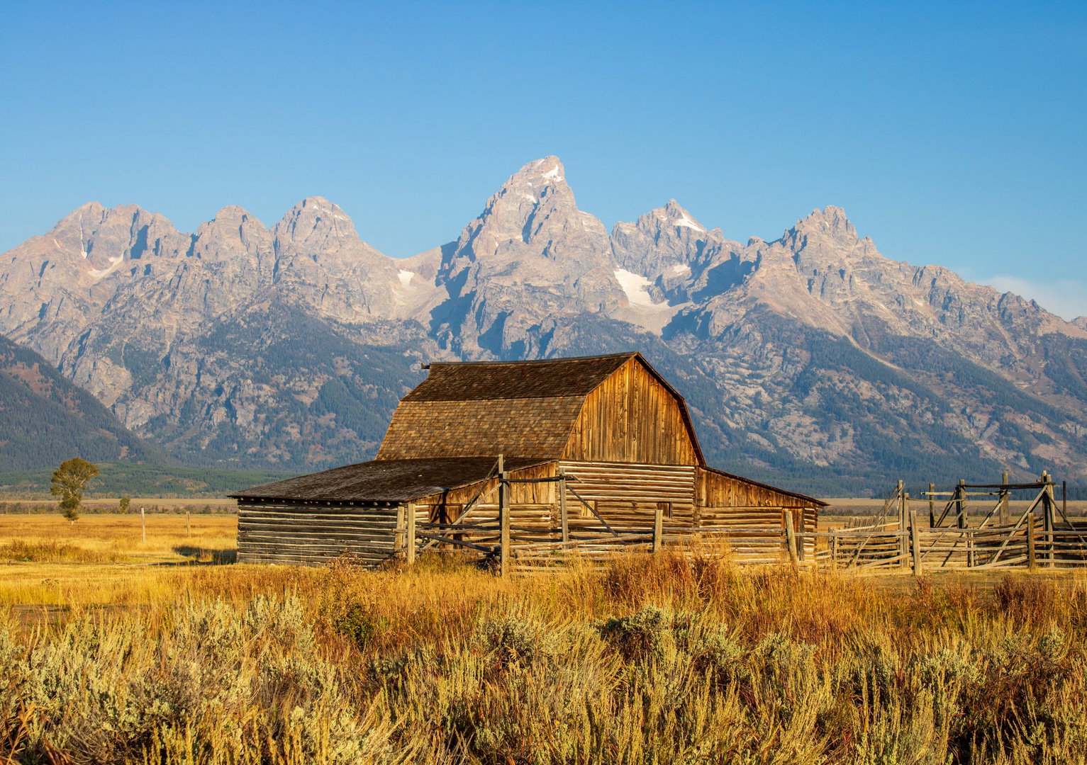 Historic Mormon Row barn in Jackson, WY.