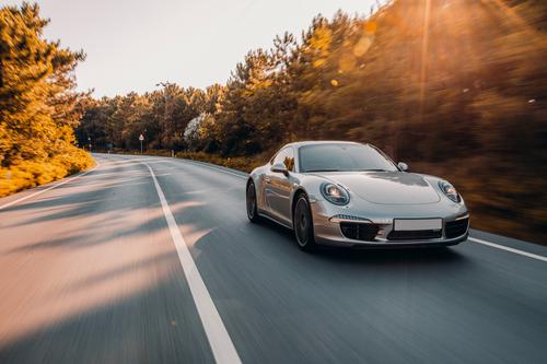Silver Porsche