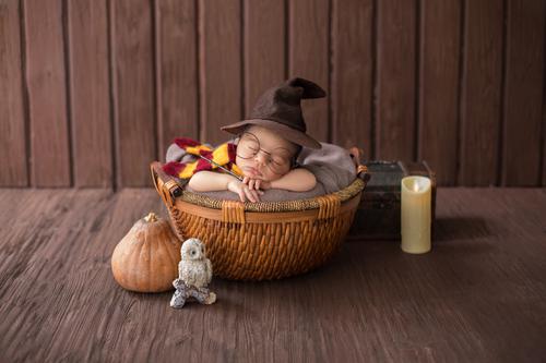 Baby with Harry Potter costume
