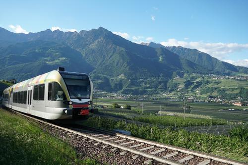 Train in Val Venosta, Italy
