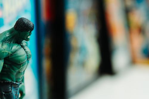 Close-up of Hulk figurine