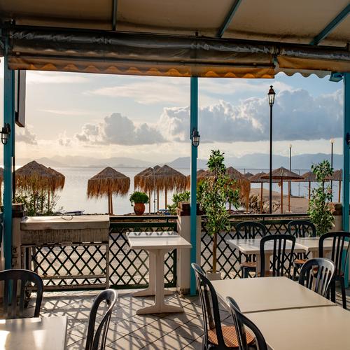 Coffee House at Corfu Island
