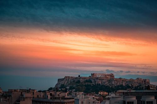 Athens at sunset