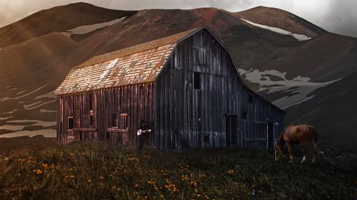 Barn in the mountains