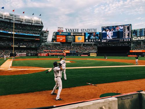 Baseball game at the Yankee Stadium