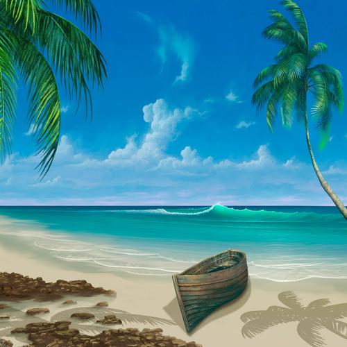Pintura de Ilha Paradisíaca