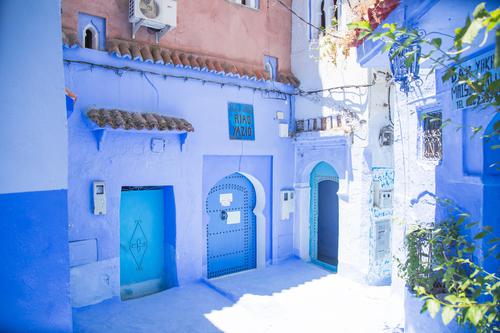 Canto azul em Marrocos