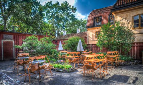 Cafe in Skansen, Sweden