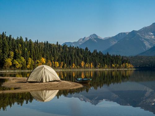 Camping on Sandy Lake, Canada