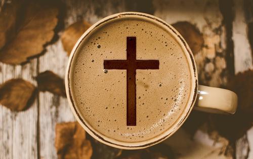 Coffee with the cross