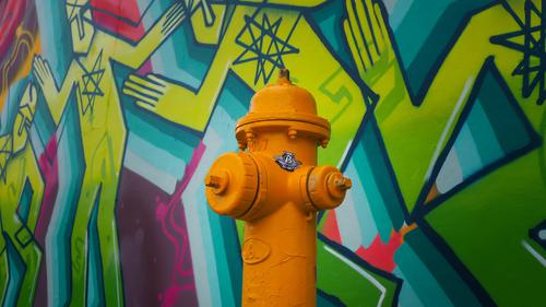 Colorful hydrant
