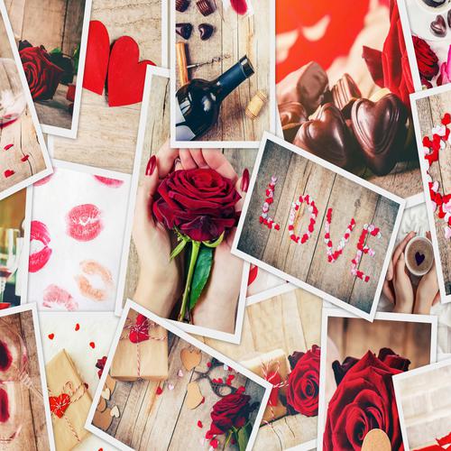 Collage of love and romance
