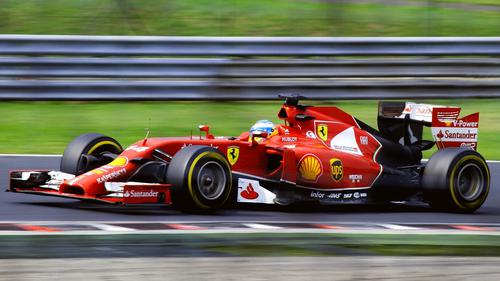 Fernando Alonso driving Ferrari
