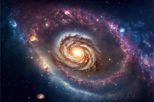 Elementos das galáxias - ilustração digital