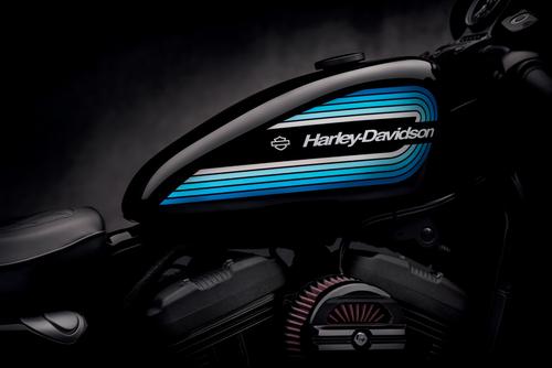 Harley-Davidson lateral azul