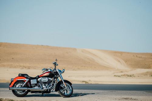 Harley-Davidson by the desert