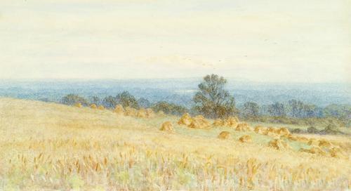 "Harvest Fields in Westerham" by Helen Allingham