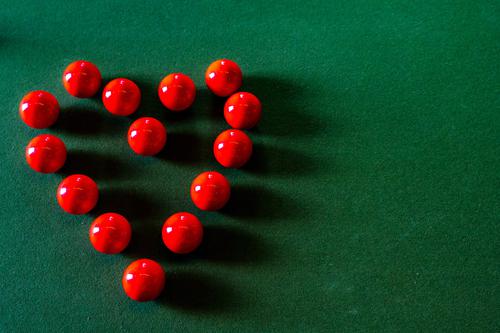 Heart of red billiards