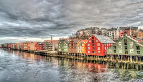 Houses in Trondheim, Norway