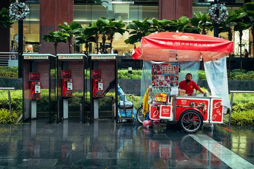 Vendedor de helados en Singapur