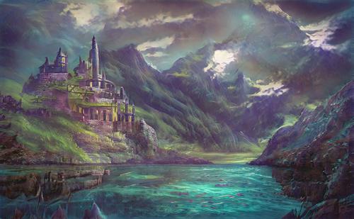 Illustration of a fantasy world