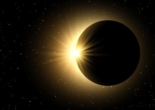 Ilustração de um eclipse solar