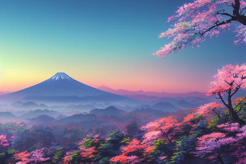 Illustration of Mount Fuji