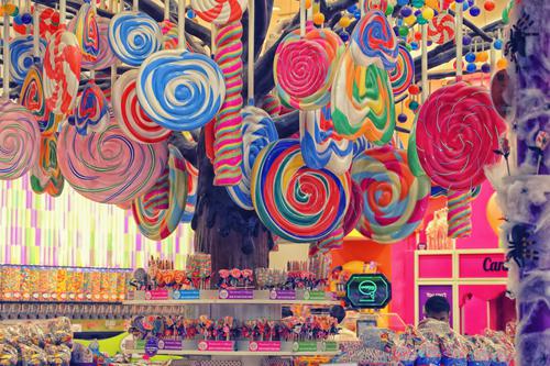 Inside a candy shop