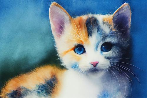 Kitten painting