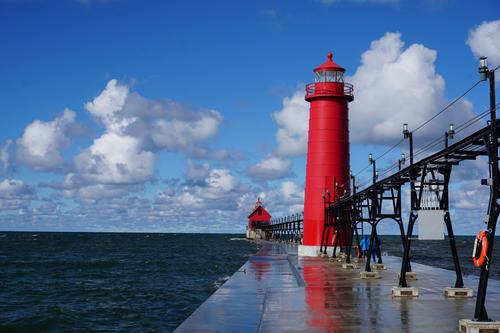 Lighthouse at Grand Haven, Michigan