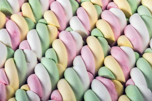 Marshmallows with pastel shades