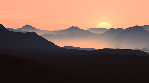 Mountains at dawn