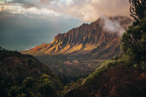 Mountains in Kapaʻa, Hawaii
