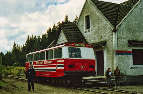 Old red and white train