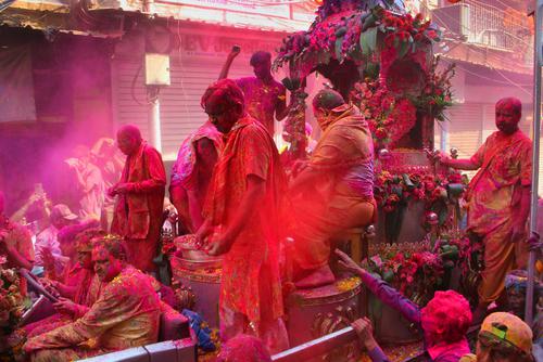 Parade During The Holi Festival In India