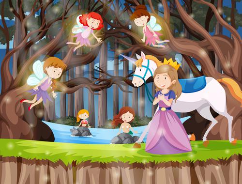 Princess with fairies