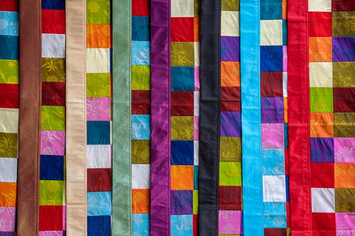 Quilts with square patterns