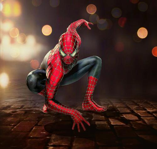Spider-man posing