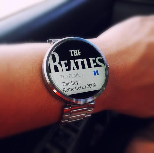 The Beatles on a smartwatch