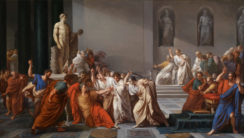 La muerte de Julio César, de Camuccini