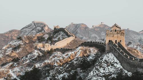 The Great Wall of China in winter