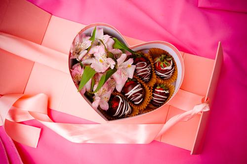 Valentine's flowers and chocolates